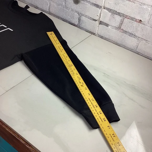 SHEIN Curve Oversized Coffee Is My Love Language Black Sweatshirt Dress 1XL - Picture 9 of 10